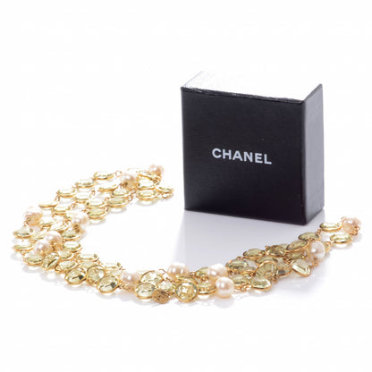 Chanel Crystal Pearl Sautoir Long Necklace Green 1981 5 of 5