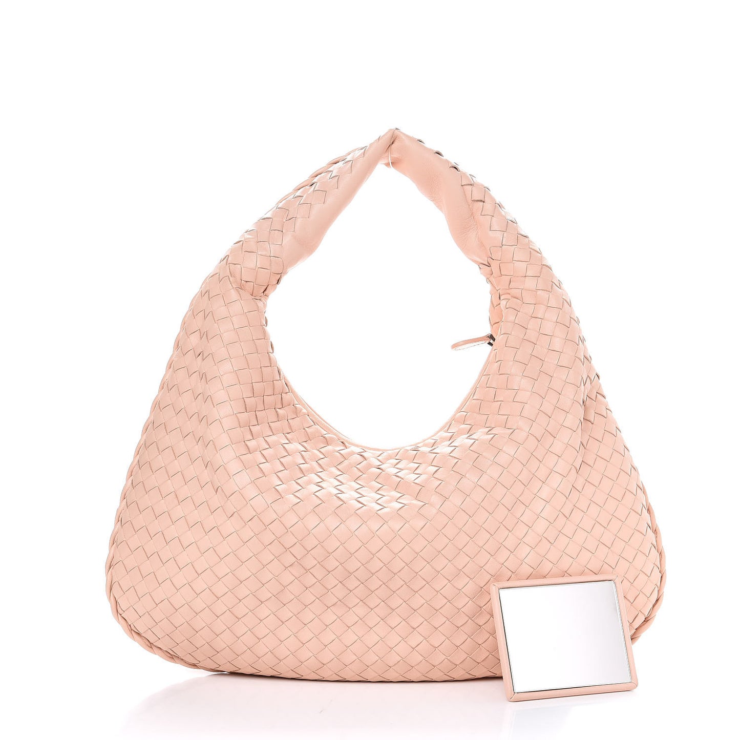 Nappa Intrecciato Medium Veneta Hobo Flamingo