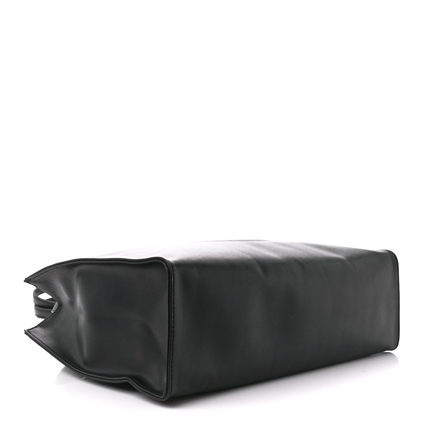 Vegan Leather Medium Shopping Bag Black