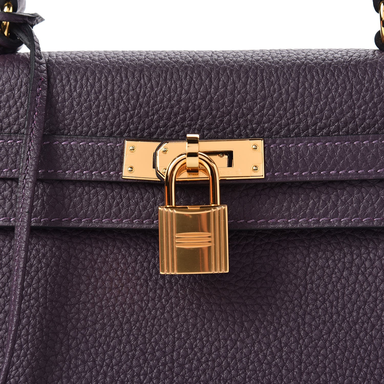 Hermes Togo Kelly Retourne 25 Raisin 37 of 38