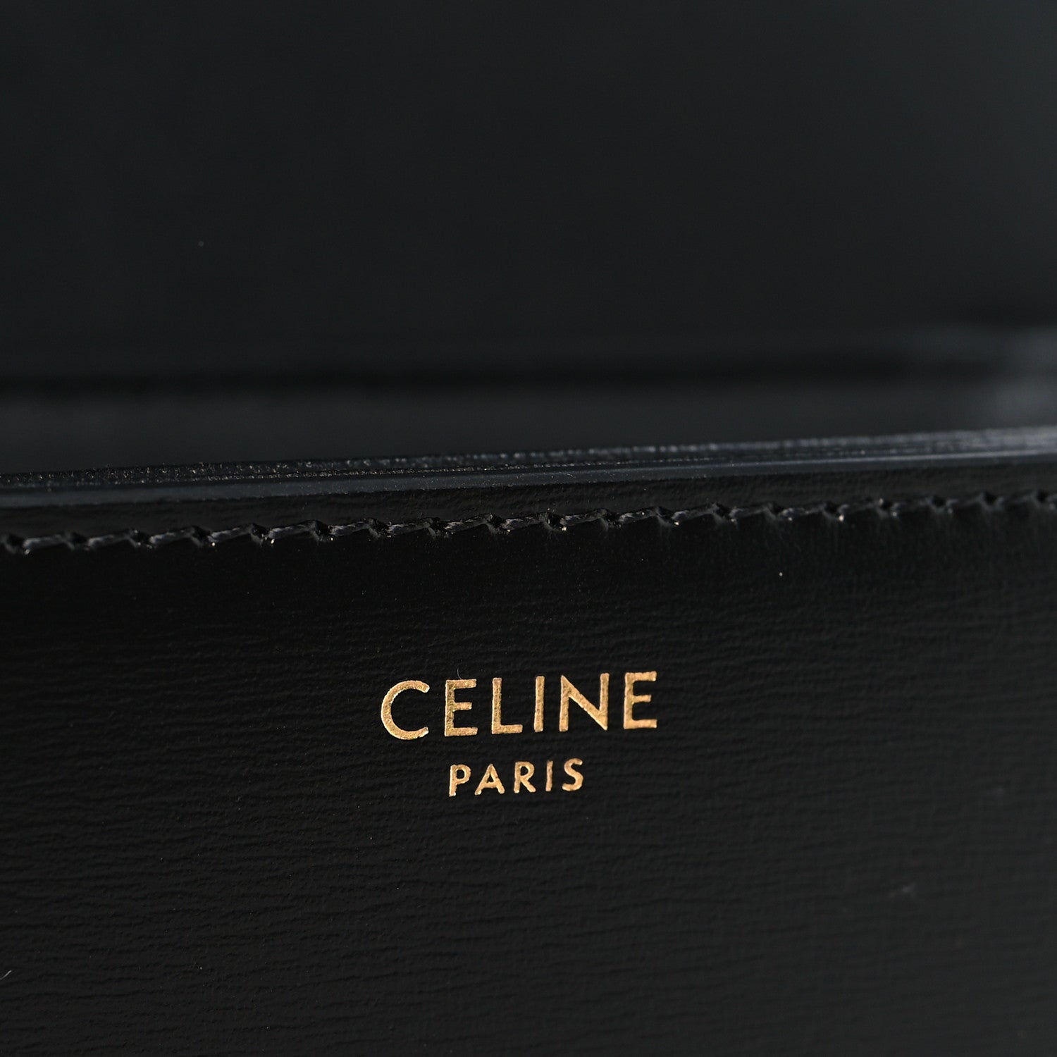 Celine Shiny Calfskin Teen Triomphe Black 6 of 9