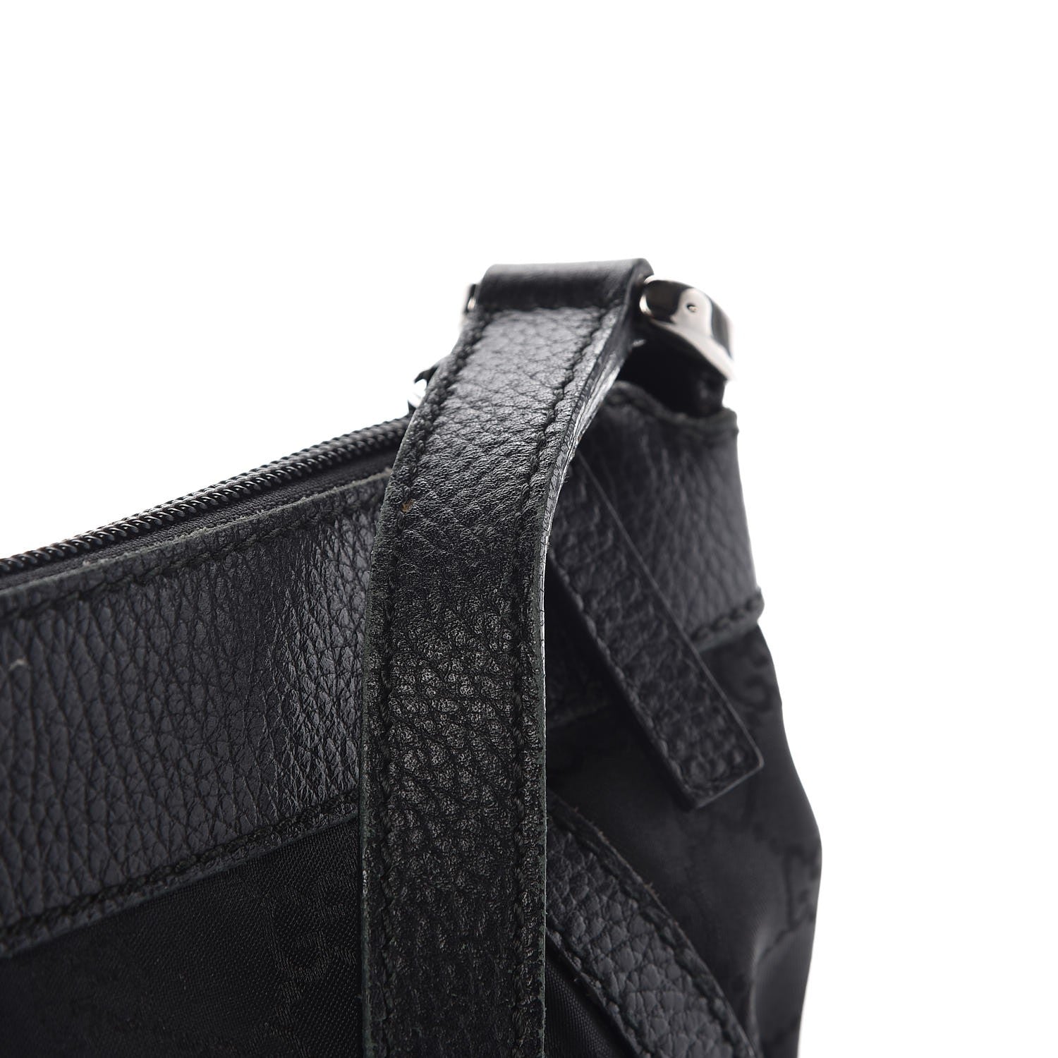 Gucci Nylon Monogram Small D Silver Ring Messenger Black 14 of 17