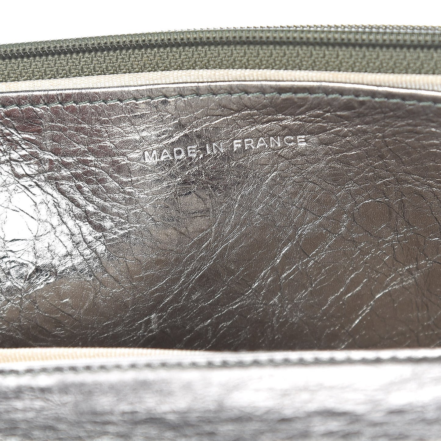 Metallic Aged Calfskin Quilted Reissue Wallet On Chain WOC Green