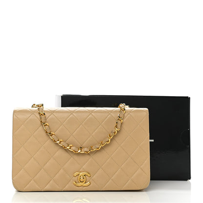 Chanel Lambskin Quilted Small Single Flap Beige 11 of 11