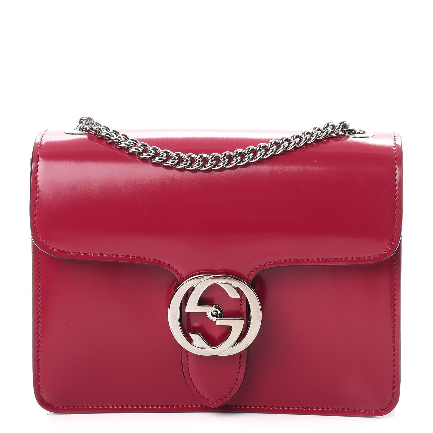 Shade Lux Calfskin Small Interlocking G Shoulder Bag Petunia
