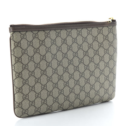 Gucci GG Supreme Monogram Large Ophidia Pouch Clutch Brown 3 of 11