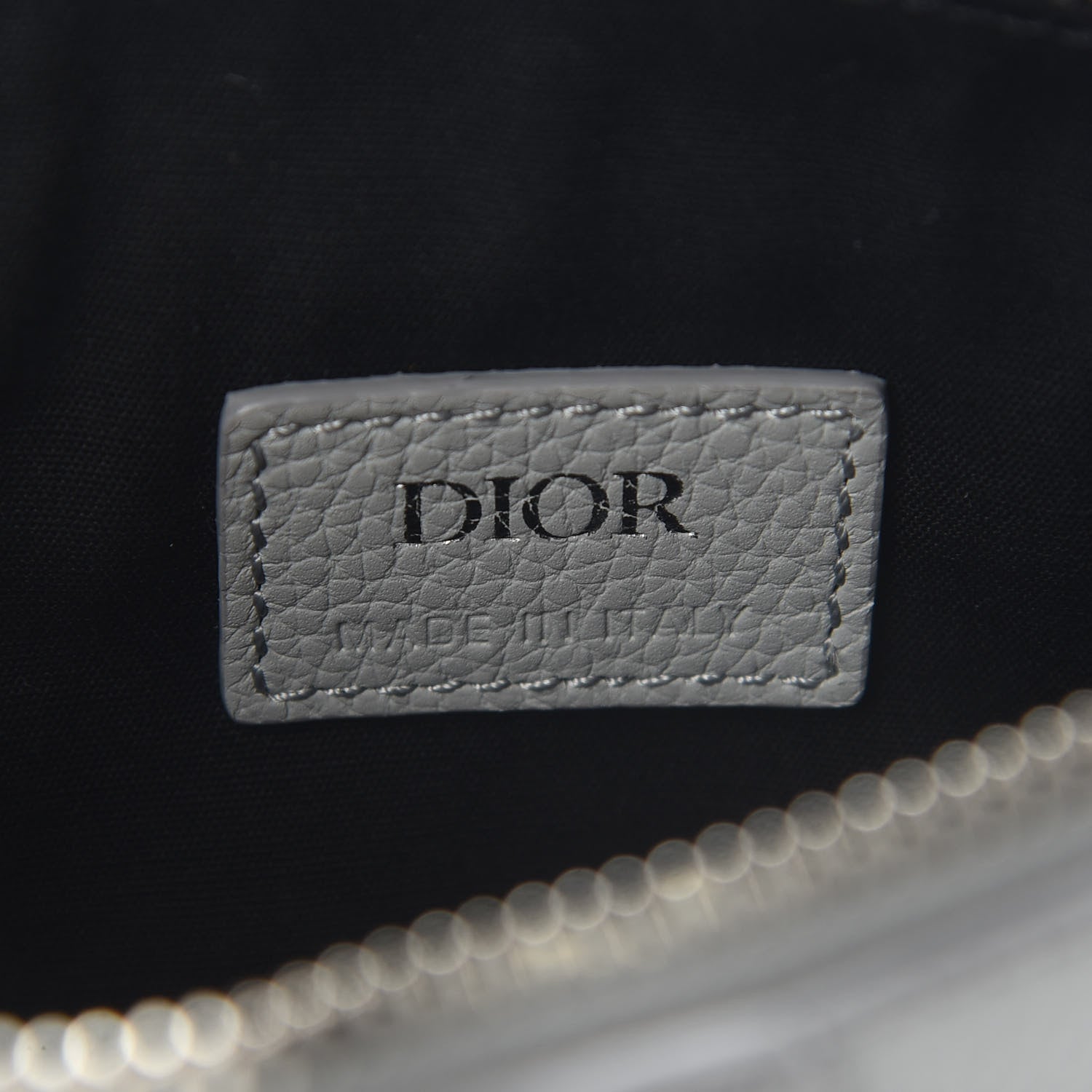 Christian Dior Grained Calfskin Mens Mini Saddle Bag Gray 6 of 7