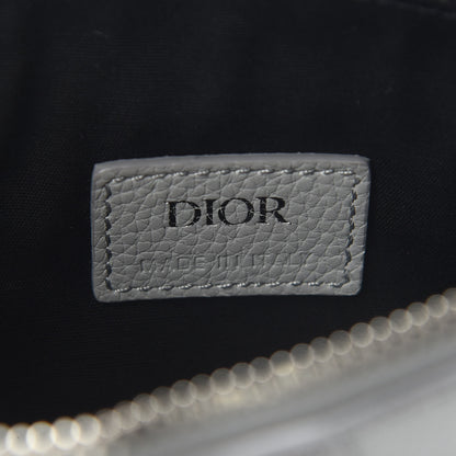 Christian Dior Grained Calfskin Mens Mini Saddle Bag Gray 6 of 7