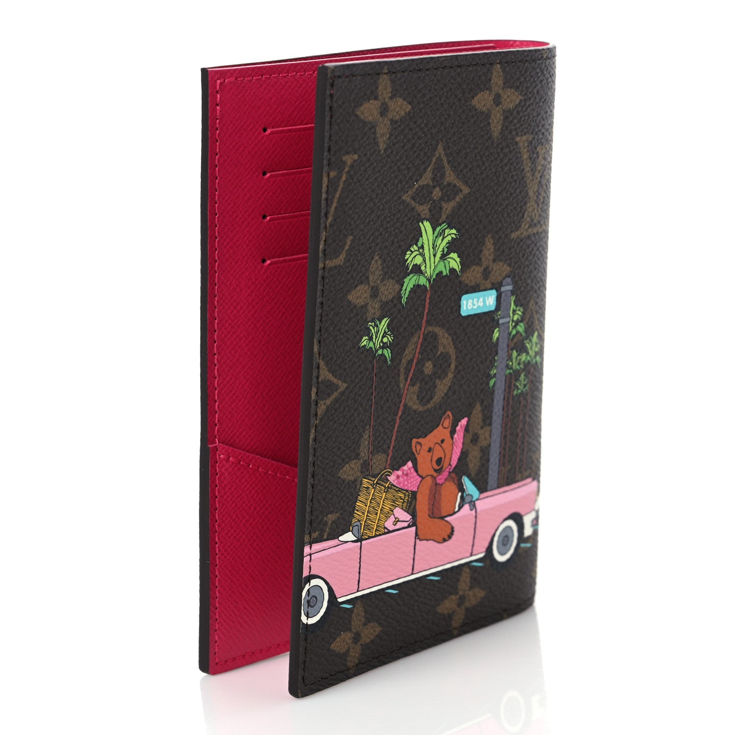 Louis Vuitton Monogram 2021 Christmas Animation Hollywood Passport Cover Fuchsia 3 of 6