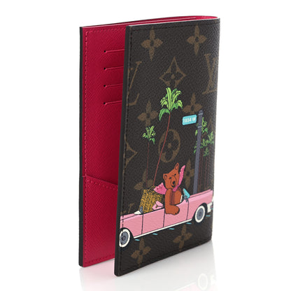 Louis Vuitton Monogram 2021 Christmas Animation Hollywood Passport Cover Fuchsia 3 of 6