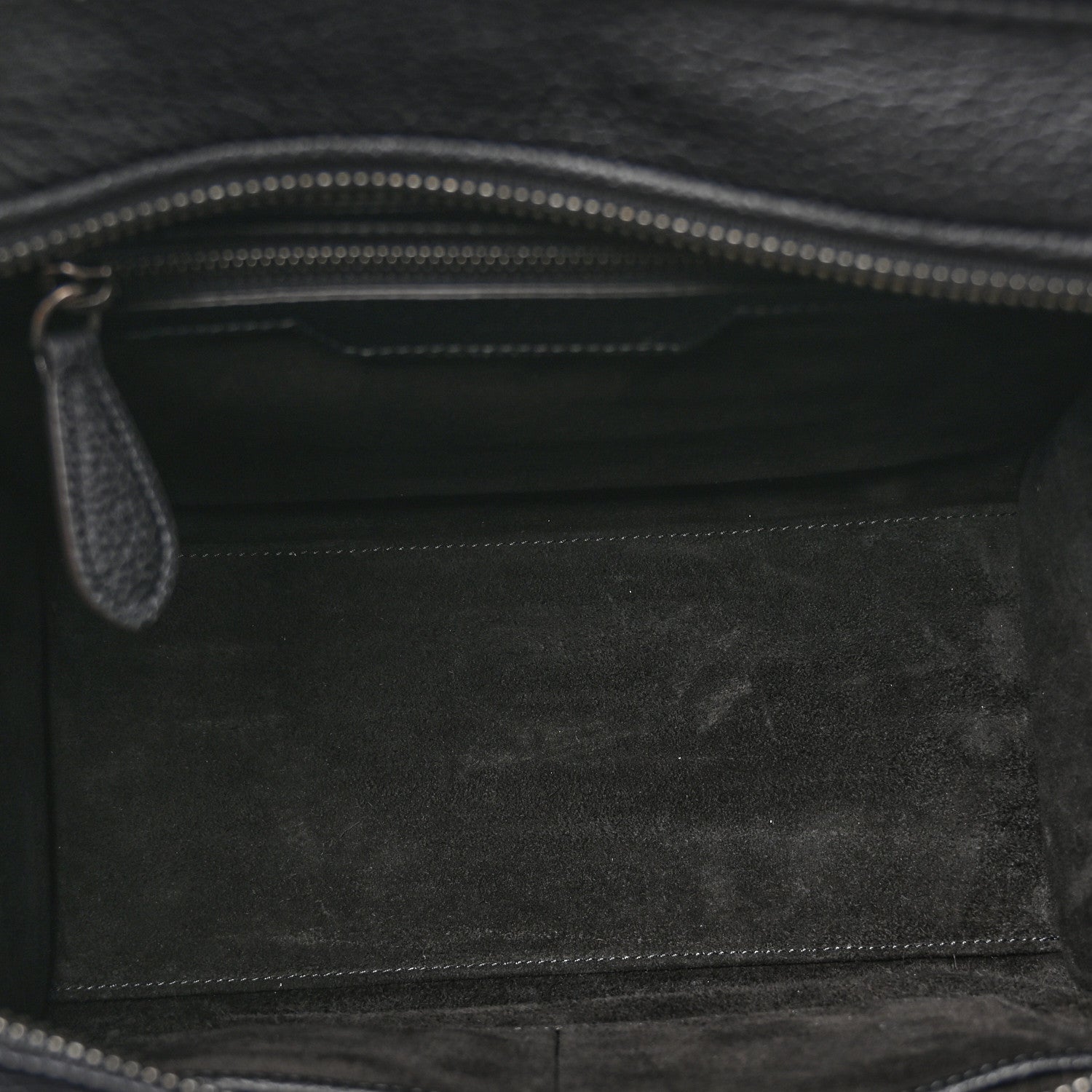 Celine Drummed Calfskin Micro Luggage Black 5 of 14