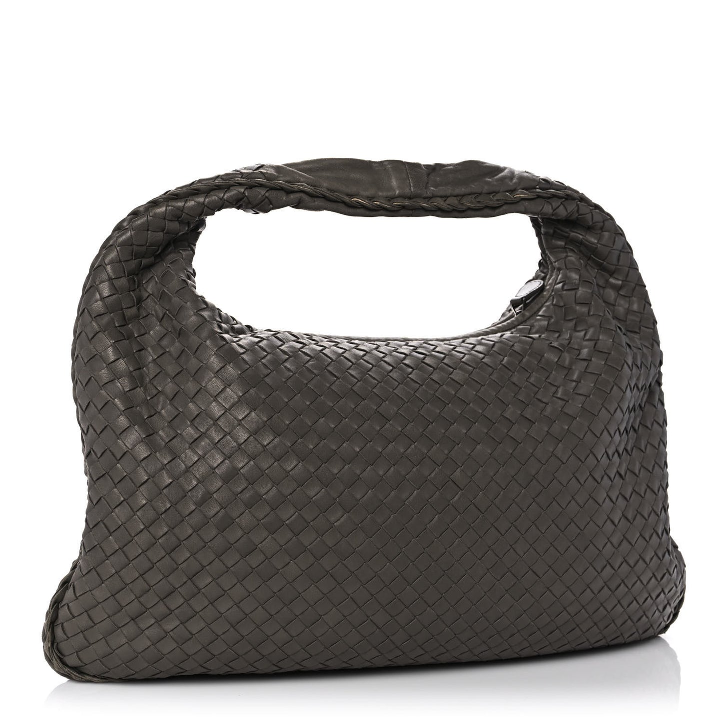 Nappa Intrecciato Large Veneta Hobo Grey
