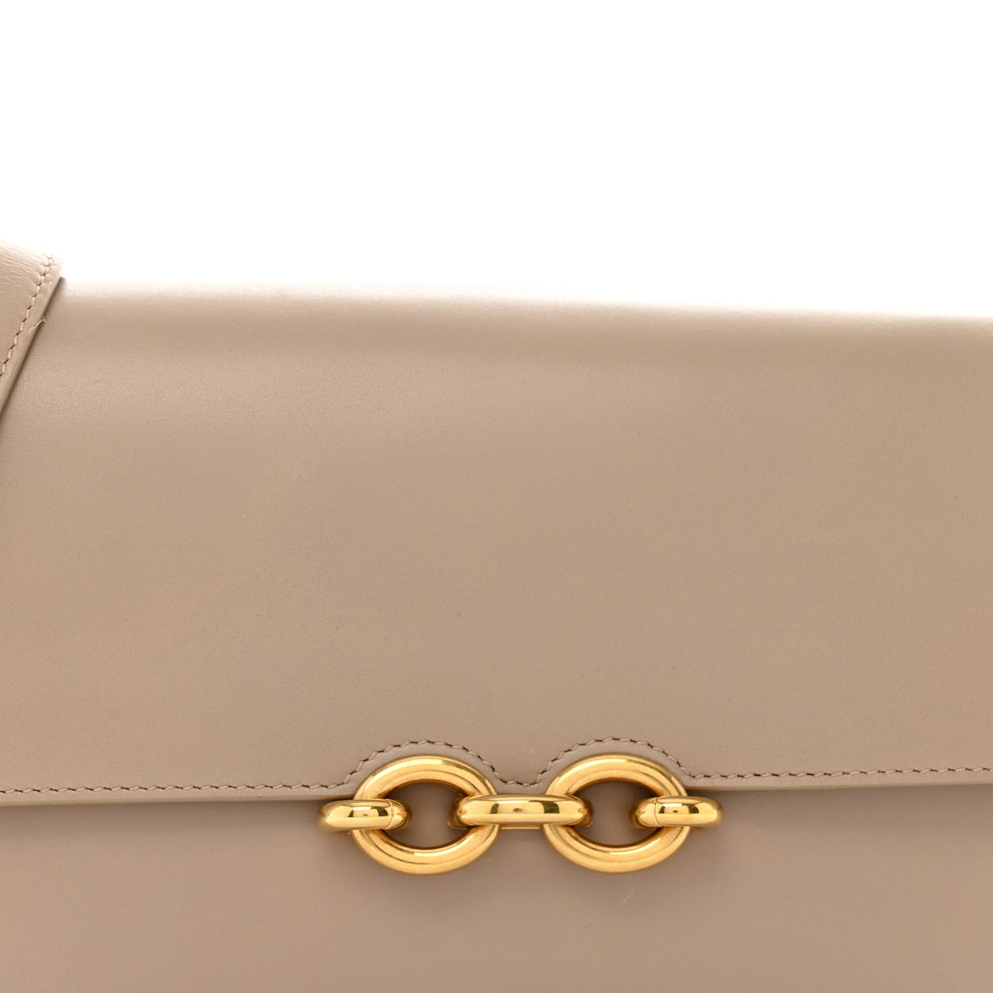Smooth Calfskin Le Maillon Satchel Dark Beige