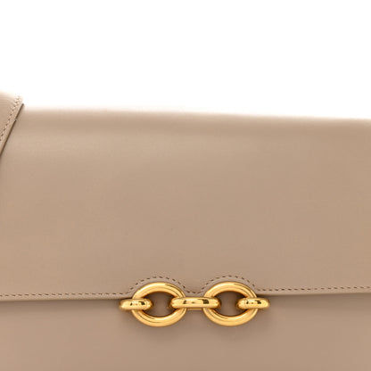 Saint Laurent Smooth Calfskin Le Maillon Satchel Dark Beige 8 of 13
