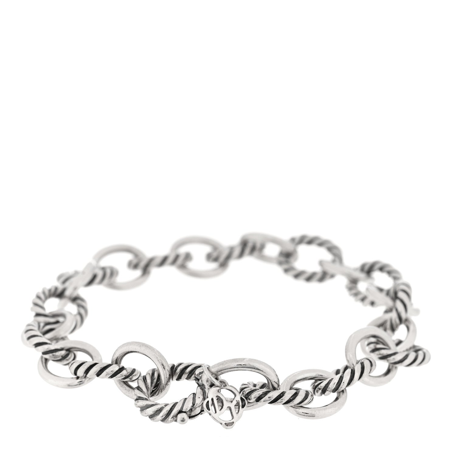 David Yurman Sterling Silver 10mm Medium Oval Link Bracelet 2 of 3