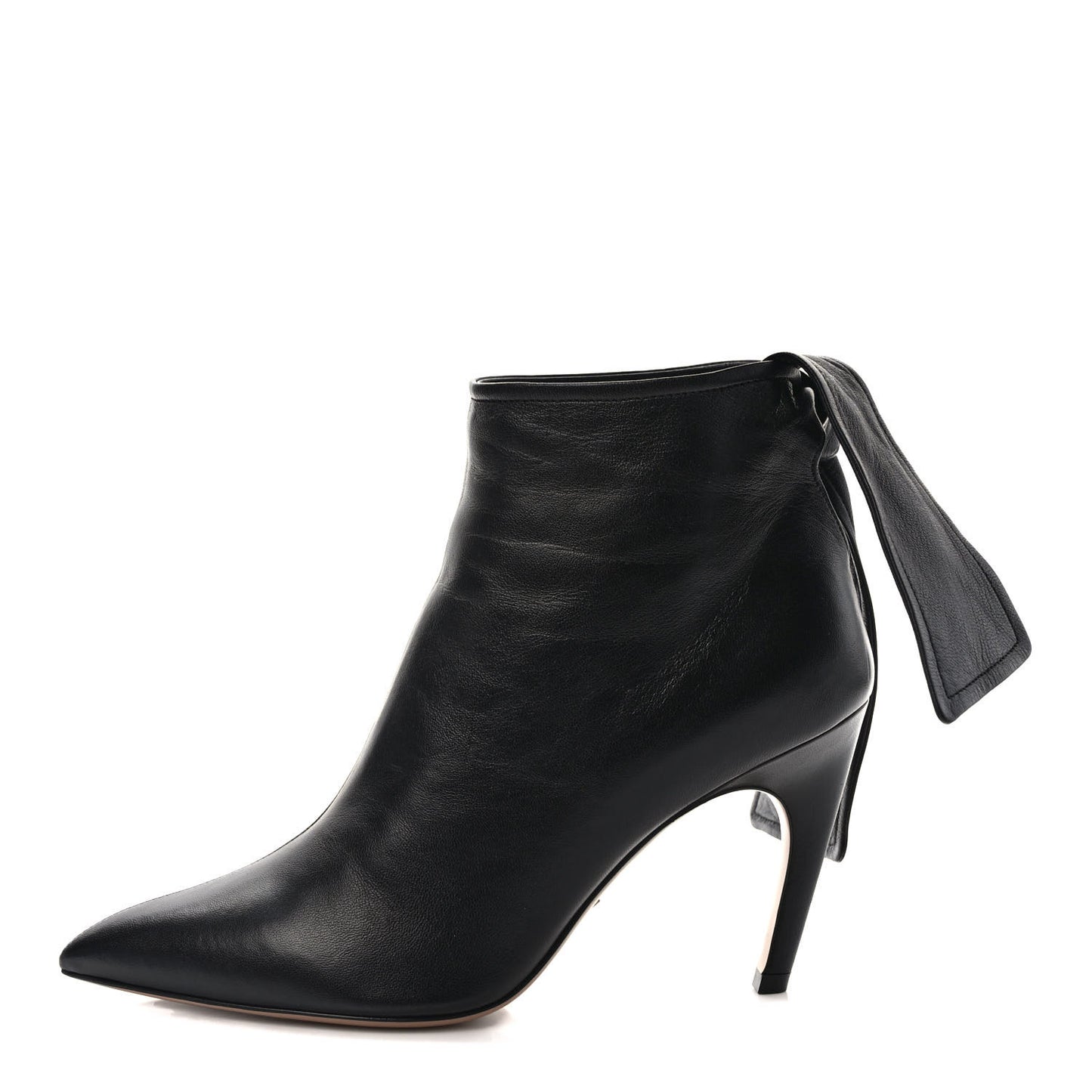 Lambskin La Belle D Bow Ankle Boots 36.5 Black