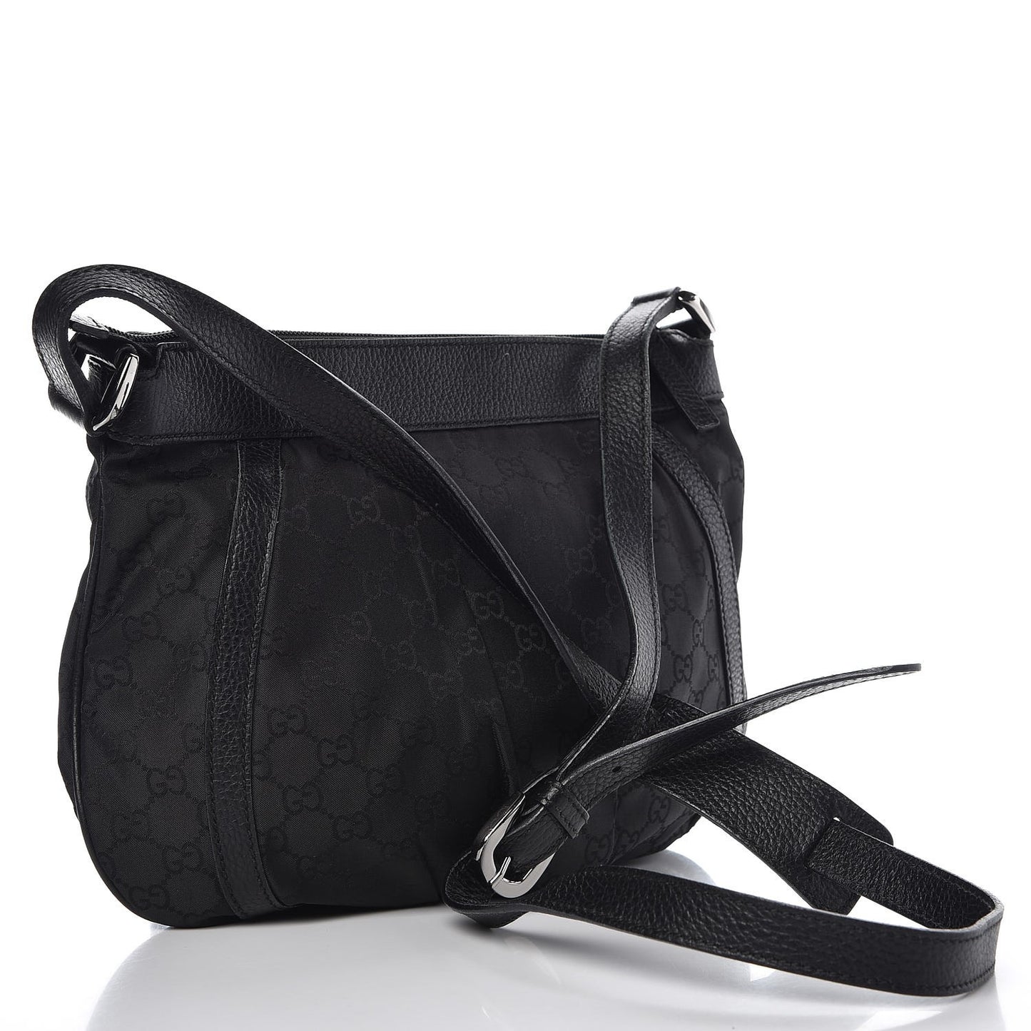 Nylon Monogram Small D Silver Ring Messenger Black