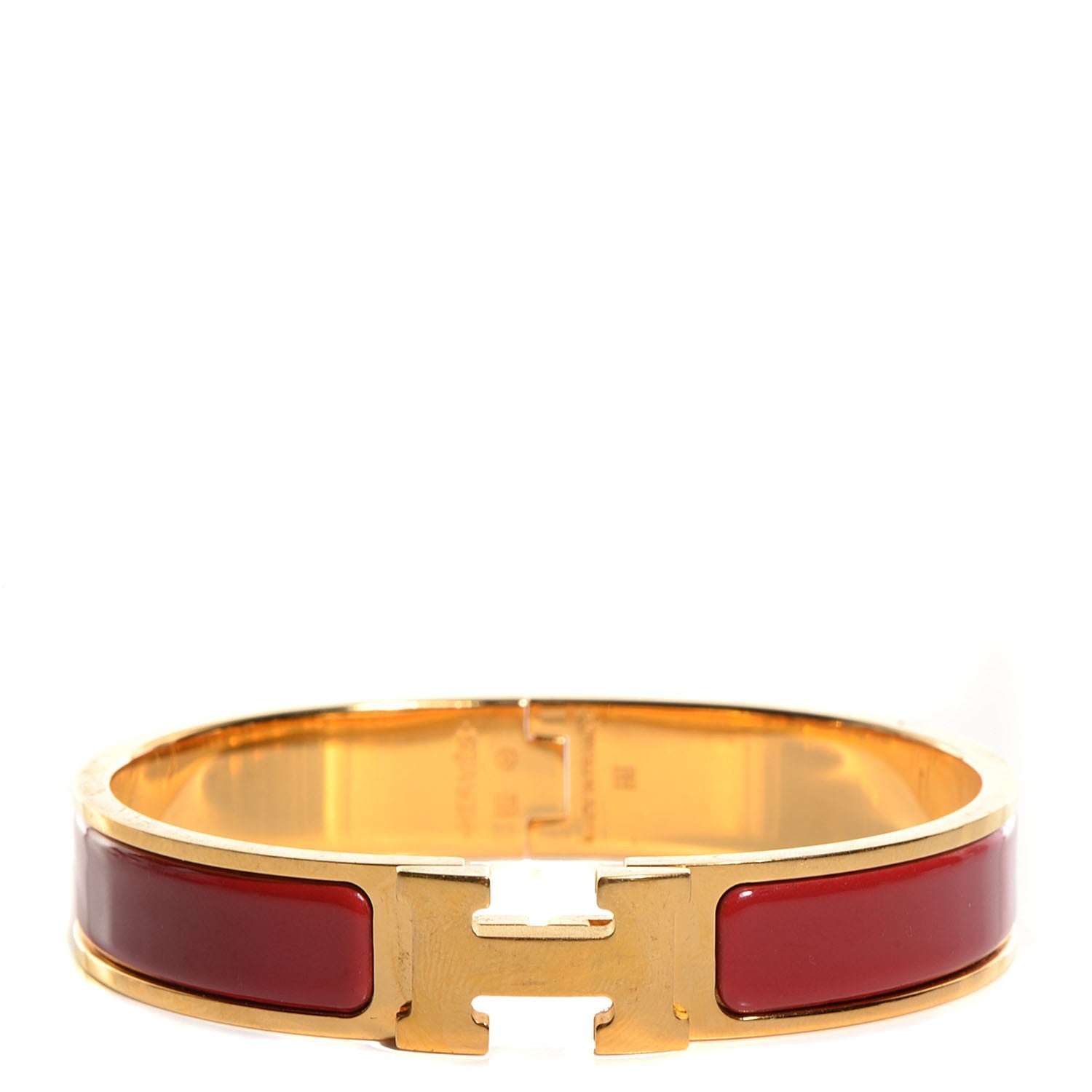 Hermes Narrow Enamel H Bracelet PM 1 of 6
