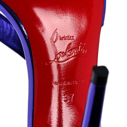 Christian Louboutin Patent Astrid 100 Pumps 37 Purple 6 of 7