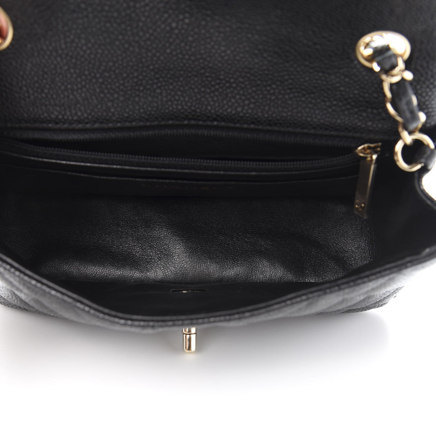 Caviar Quilted Mini Rectangular Flap Black