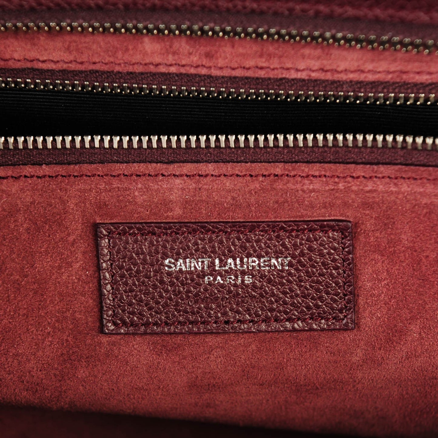 Grained Calfskin Medium Cabas Rive Gauche Bordeaux