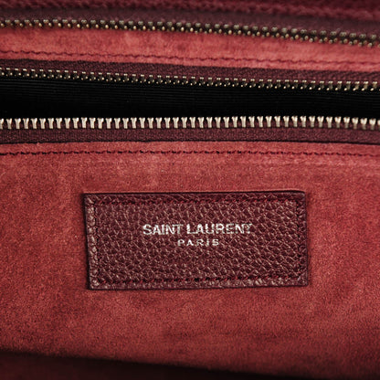 Saint Laurent Grained Calfskin Medium Cabas Rive Gauche Bordeaux 6 of 7