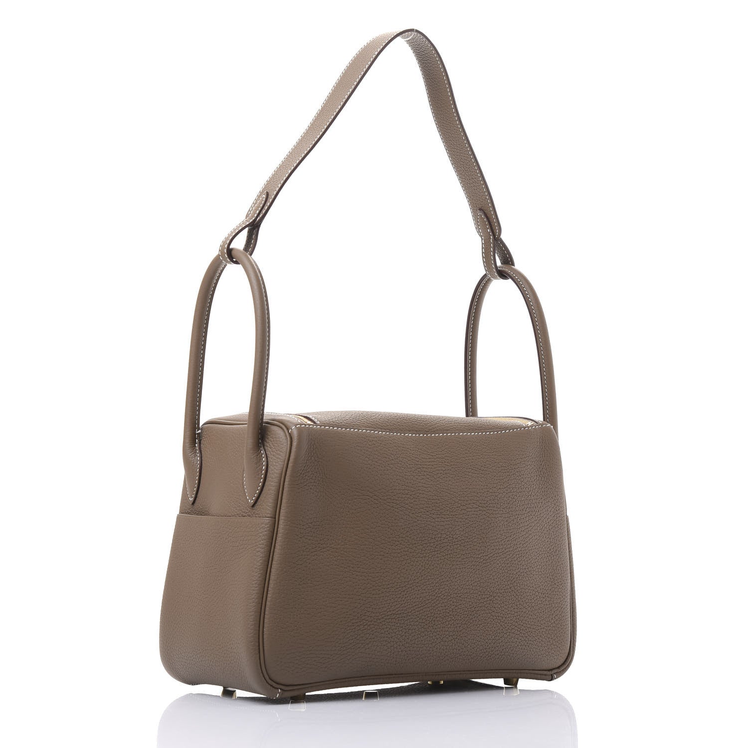 Hermes Taurillon Clemence Lindy 26 Etoupe 2 of 9