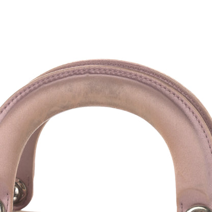 Christian Dior Satin Embroidered Beaded Mini Lady Dior Pink Multicolor 11 of 15