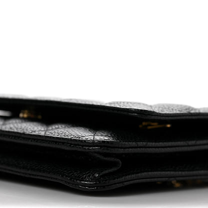 Chanel Caviar Quilted Wallet On Chain WOC Black 10 of 11