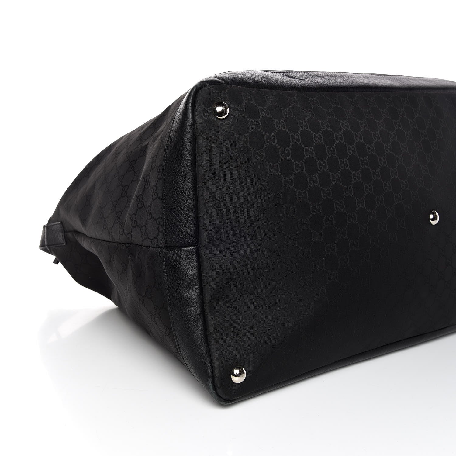 Gucci Nylon Monogram Travel Hobo Black 5 of 13