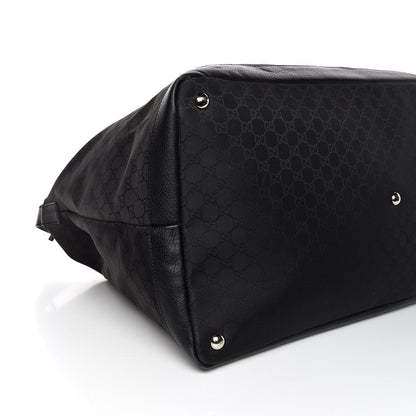Gucci Nylon Monogram Travel Hobo Black 5 of 13