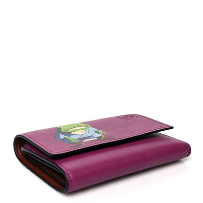 Loewe X SPIRITED AWAY Calfskin Aogaeru Small Vertical Wallet Bouganville 4 of 9