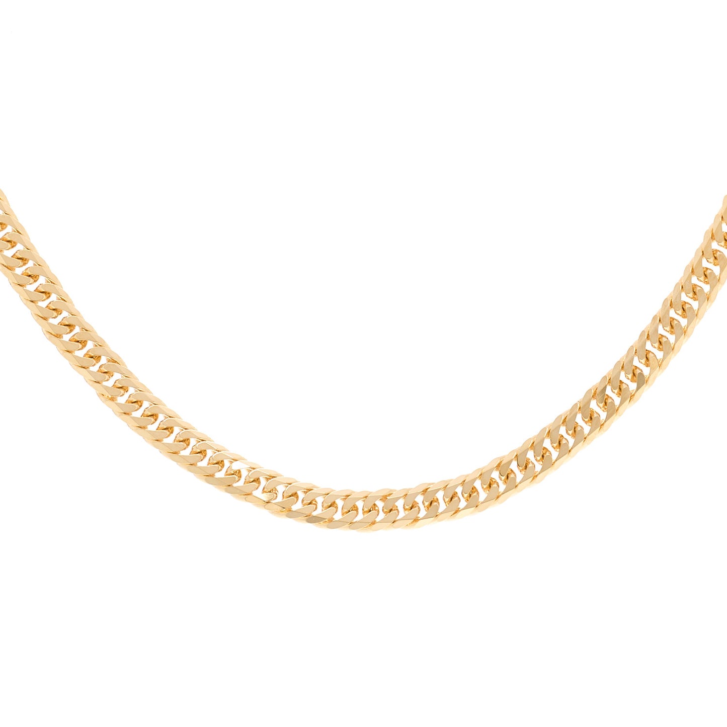 18K Yellow Gold Curb Chain Necklace 17.75"
