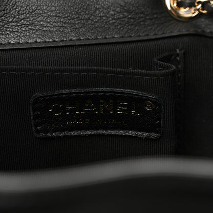 Chanel Lambskin Quilted Large Duma Drawstring Backpack Black 6 of 10