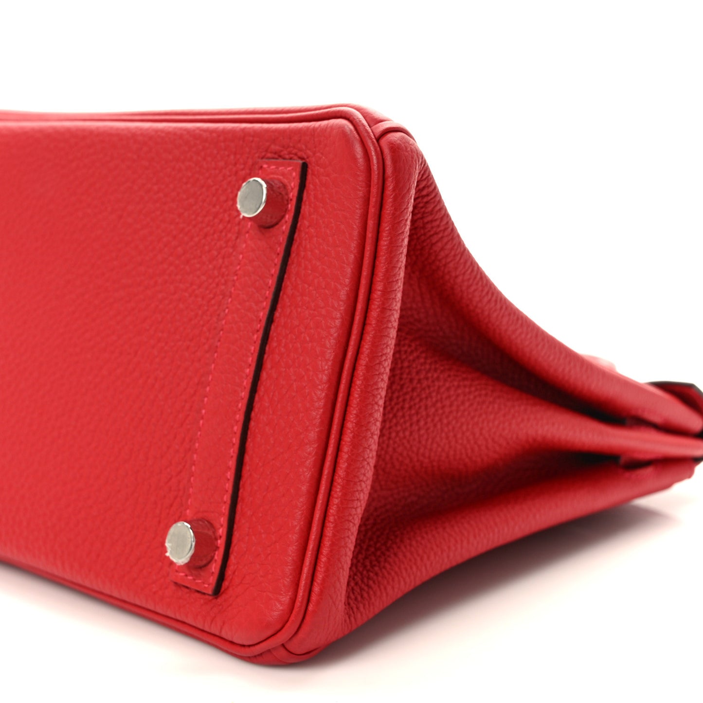 Togo Verso Birkin 25 Rouge De Coeur Rouge Grenat