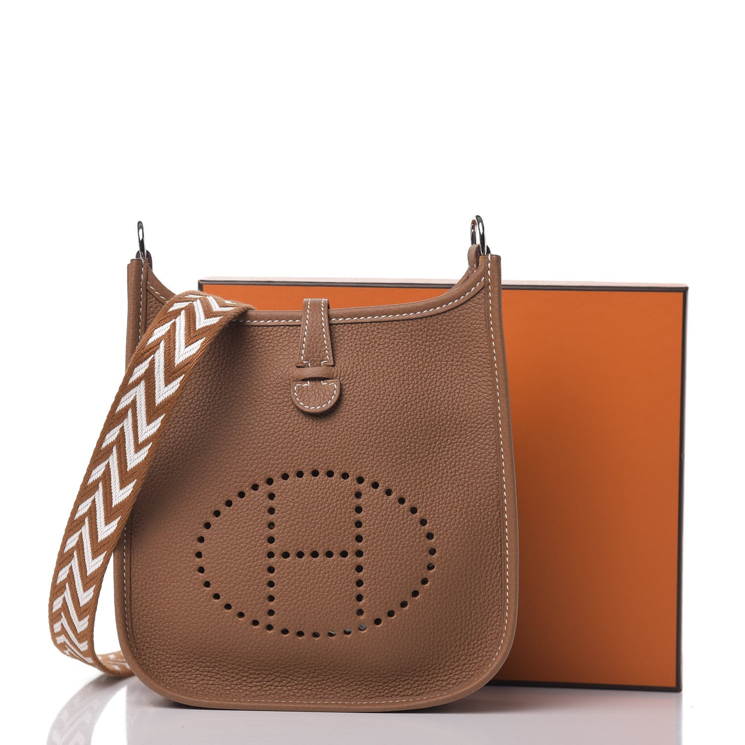 Hermes Taurillon Maurice Amazone Evelyne TPM Gold White 11 of 11