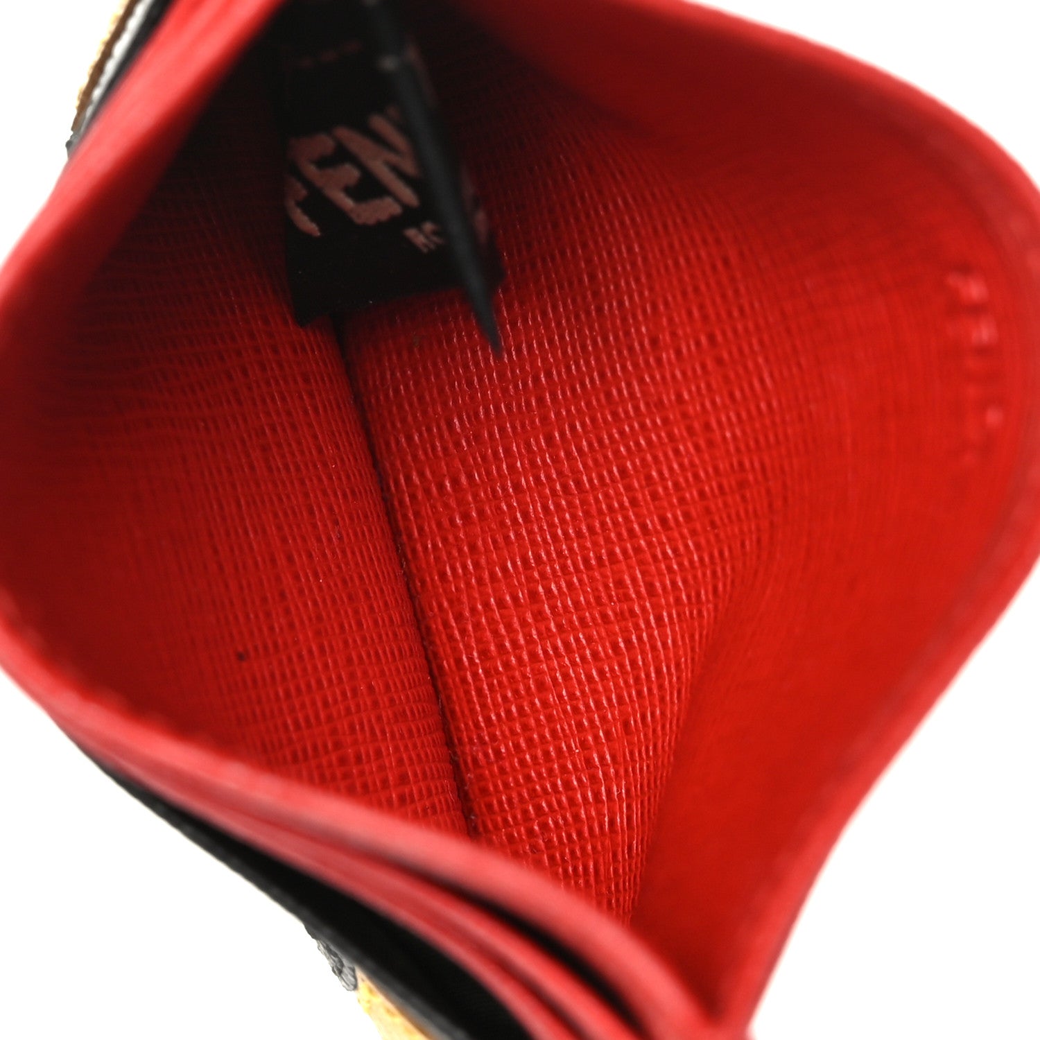 Fendi Vitello Elite Monster Eyes Card Holder Black Yellow Red 5 of 8