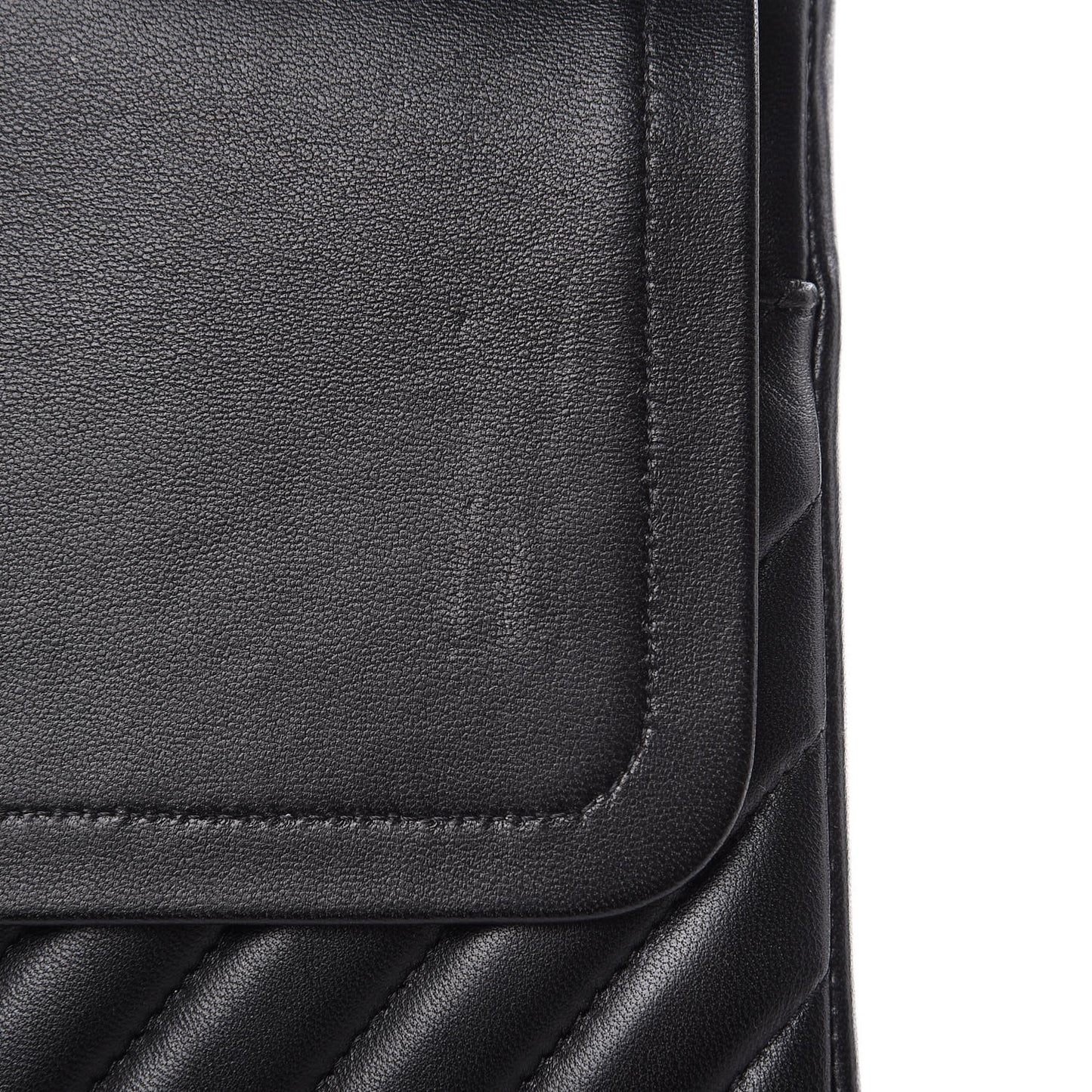 Lambskin Chevron Quilted Maxi Double Flap So Black