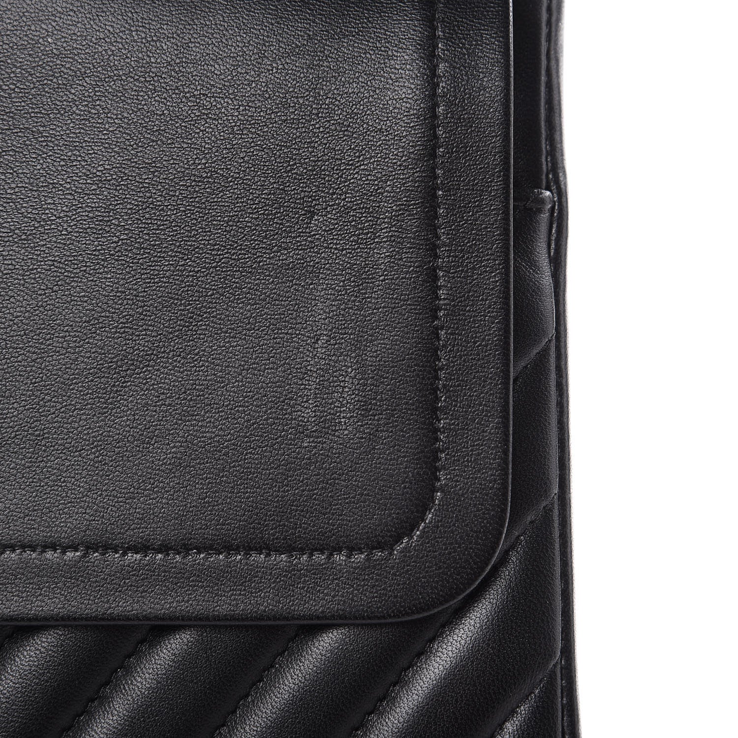 Chanel Lambskin Chevron Quilted Maxi Double Flap So Black 13 of 14