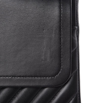 Chanel Lambskin Chevron Quilted Maxi Double Flap So Black 13 of 14