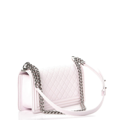 Chanel Caviar Quilted Medium Boy Flap White 4 of 9