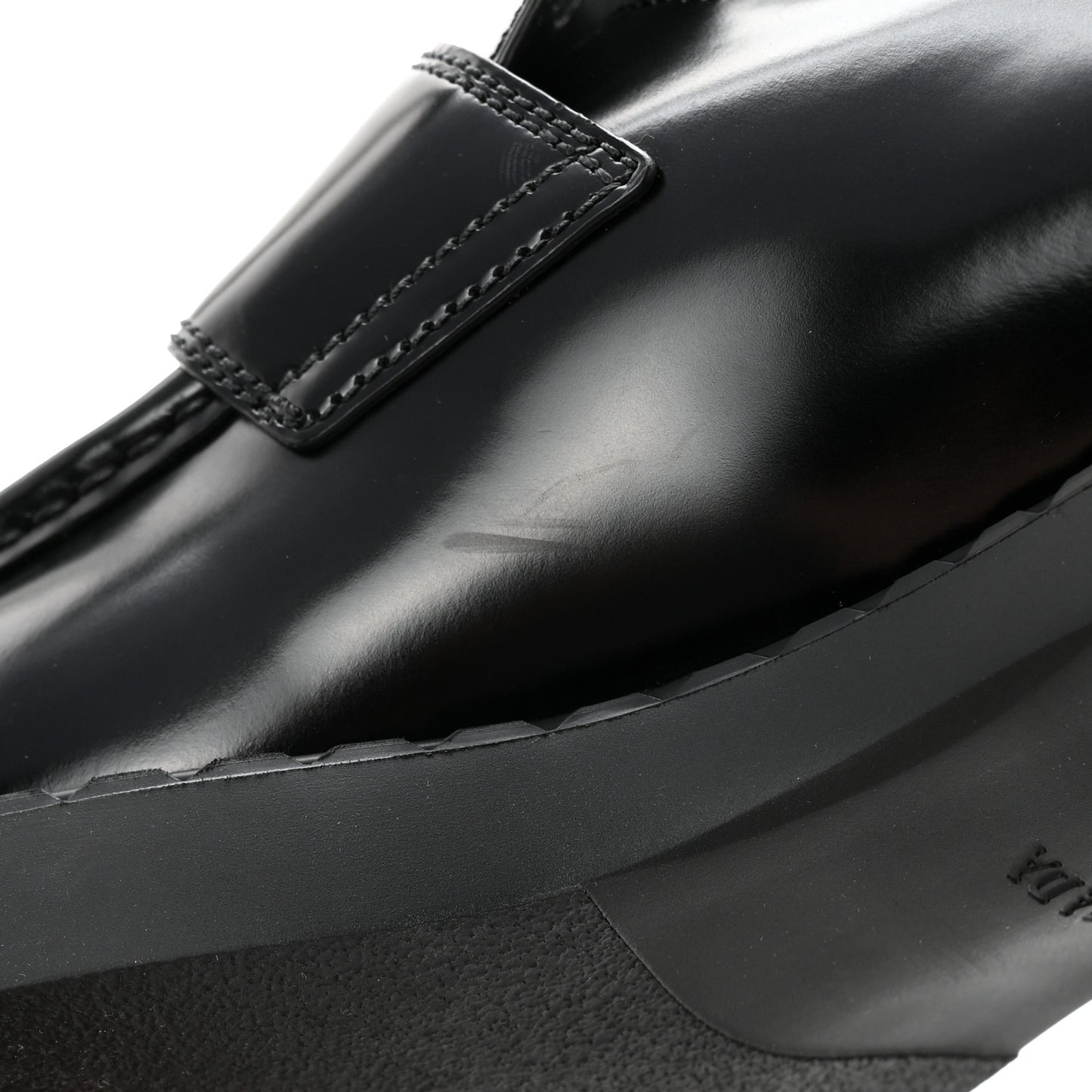 Spazzolato Metal Triangle Logo 50mm Loafers 40 Black
