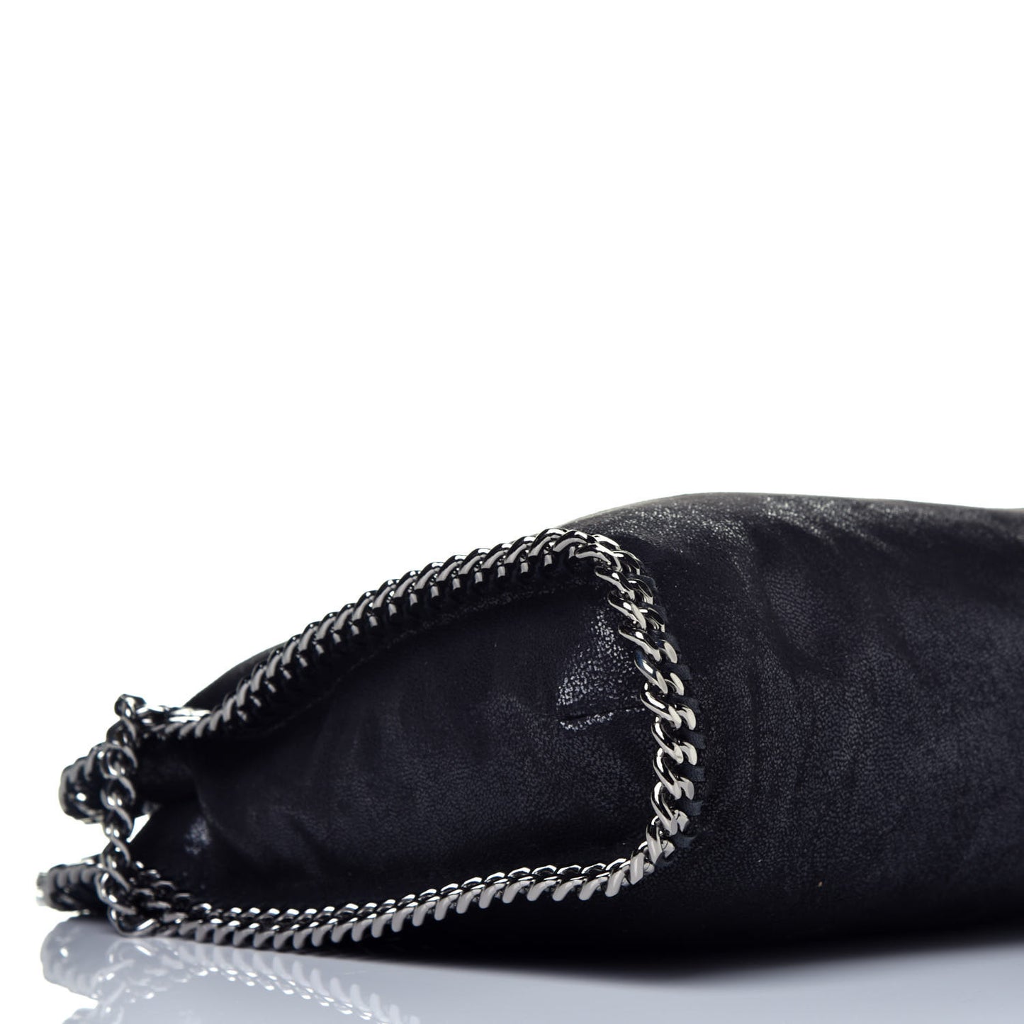 Shaggy Deer Small Falabella Fold Over Tote Black