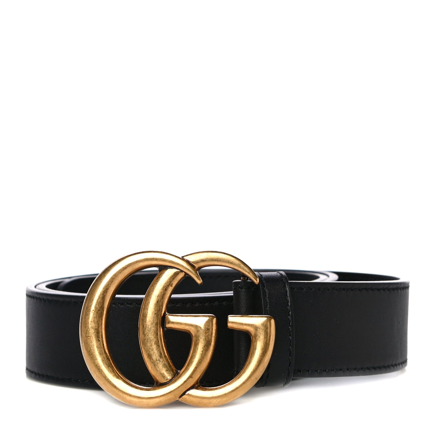 Gucci Calfskin Double G 30mm Belt 85 34 Black 1 of 8