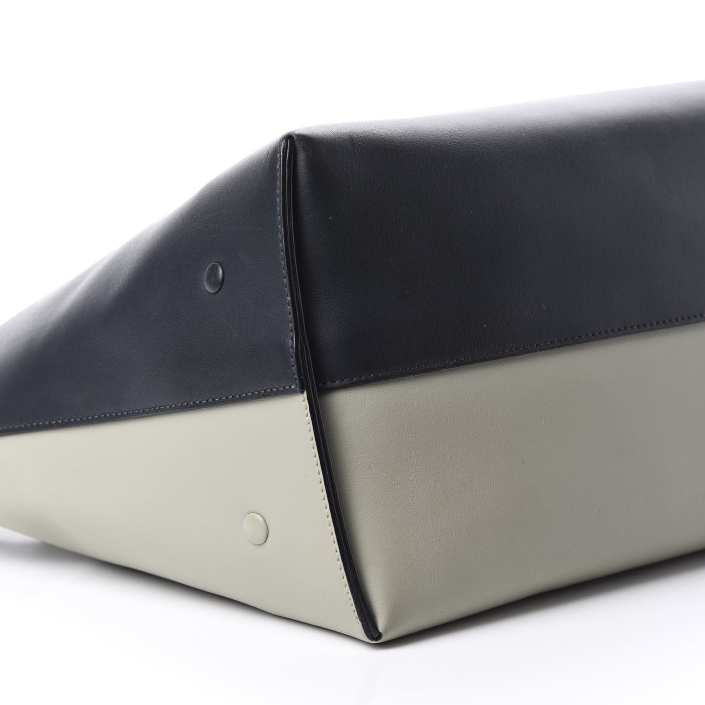 Smooth Calfskin Medium Baylee Two Tone Tote Marshmallow Grey Black