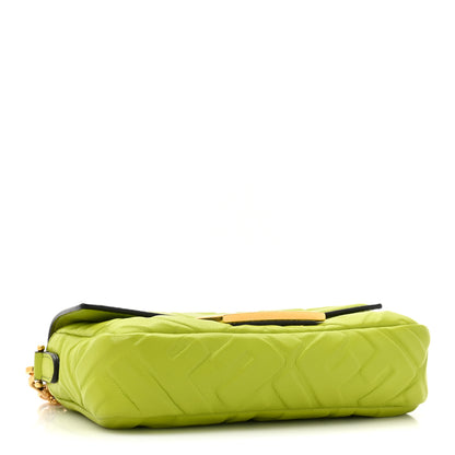 Fendi Nappa FF 1974 Embossed Mini Baguette Wasabi 4 of 12