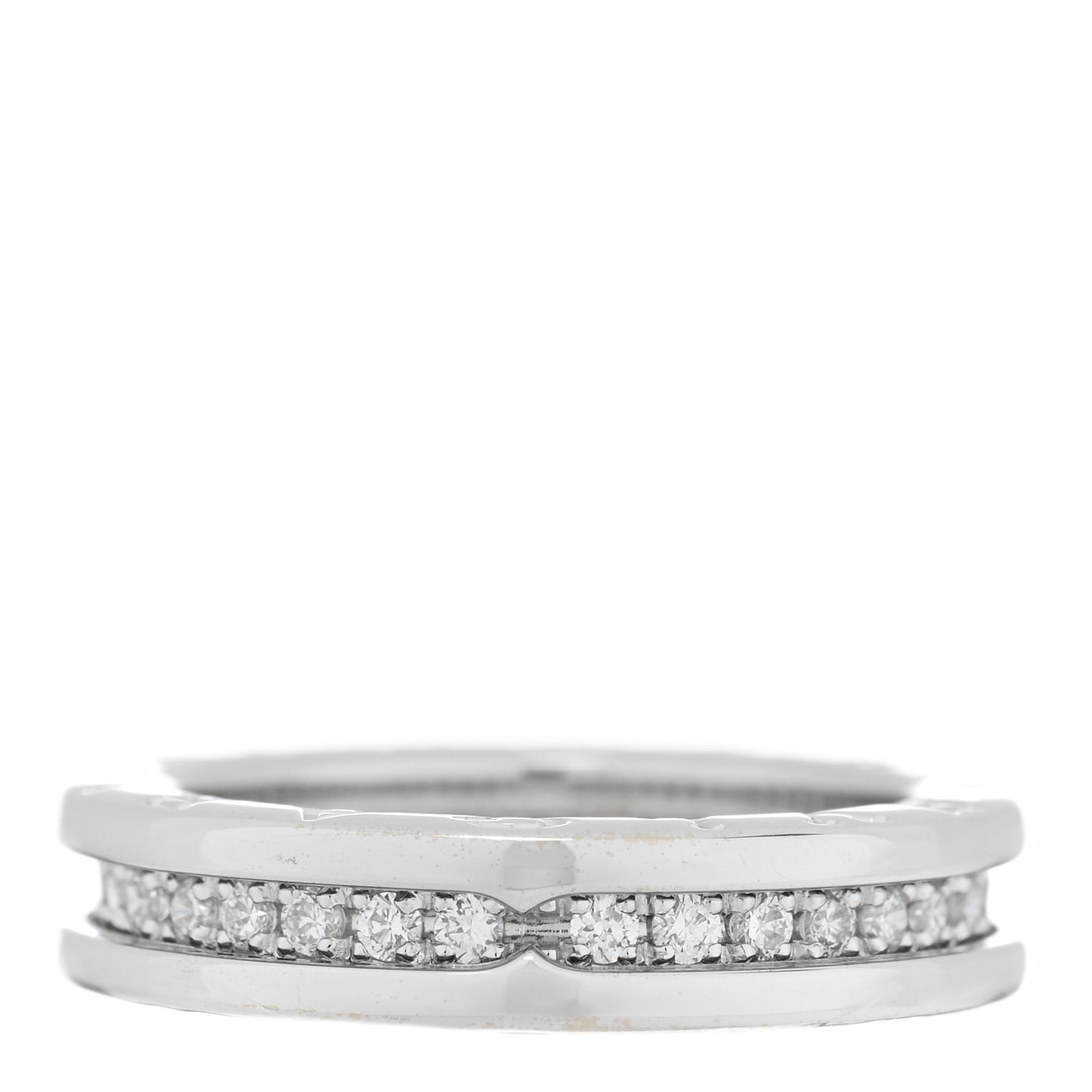 18K White Gold Diamond B.Zero1 One-Band Pave Ring 53/6.25