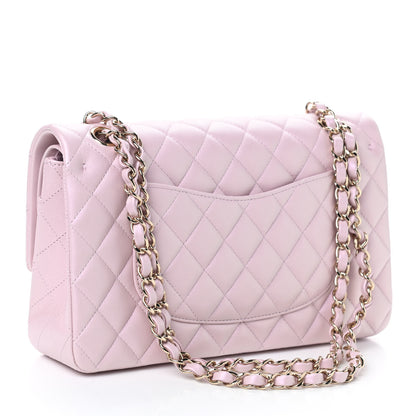 Chanel Iridescent Calfskin Quilted Medium Double Flap Light Pink 3 of 10