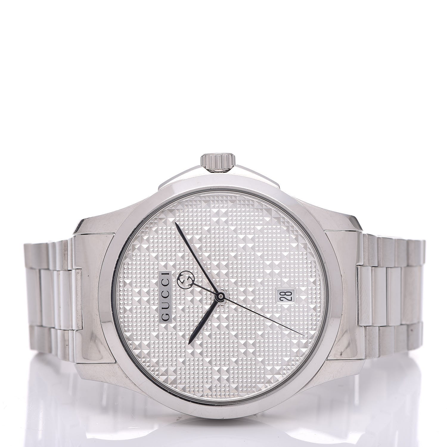 Gucci Stainless Steel 38mm G-Timeless Diamante Quartz Watch 3 of 8