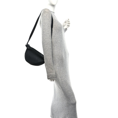 The Row Grained Calfskin Small Slouchy Banana Bag Black 2 of 9
